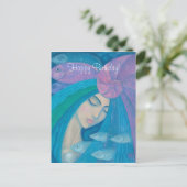 Zeemeermin Prinses, Gefeliciteerd met je verjaarda Briefkaart (Staand voorkant)