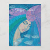 Zeemeermin Prinses, Gefeliciteerd met je verjaarda Briefkaart (Voorkant)