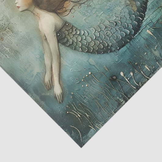 ZEEMEERMIN PRINSES UITGELATEN GEMENGDE MEDIA DECOU TISSUEPAPIER (Detail)