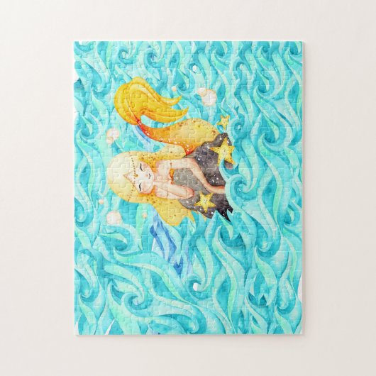 Zeemeermin puzzel legpuzzel (Verticaal)