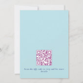 Zeemeermin QR Code onder zee 1st Birthday Invitati Kaart (Achterkant)