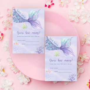 Zeemeermin Raad eens hoeveel vissen er in de pot z Informatiekaartje