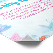 Zeemeermin raadt het Baby Food Baby shower Spelbor Poster (Hoek)