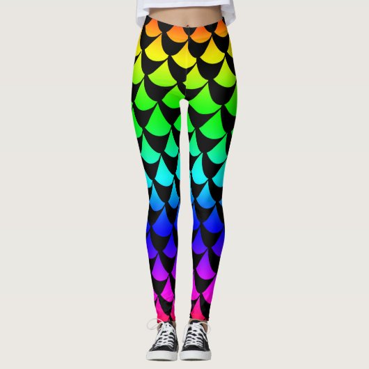 Zeemeermin Regenboog Broek Leggings (Voorkant)