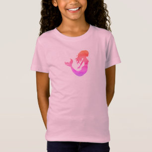 Zeemeermin Regenboog Schilderij Roze T-shirt
