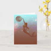 zeemeermin reikt naar de sterren kaart (Gele Bloem)