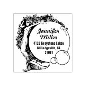 zeemeermin retouradres Rubberstempel (Afrduk)