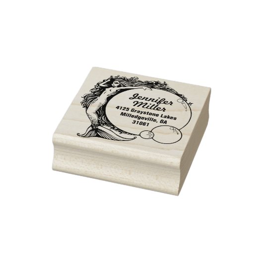 zeemeermin retouradres Rubberstempel (Stempel)