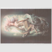 Zeemeermin Riding Seahorse Decoupage Tissuepapier (Voorkant)