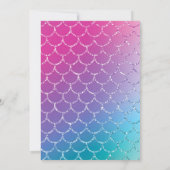 Zeemeermin Rolschaatsen Verjaardagsfeest Kaart (Achterkant)