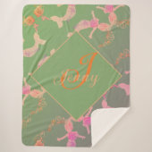 Zeemeermin Romantisch Roos Sherpa Deken (Voorkant)