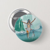 Zeemeermin Ronde Button 5,7 Cm (Voorkant /achterkant)