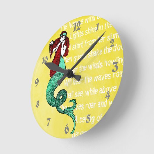 zeemeermin ronde klok (Hoek)