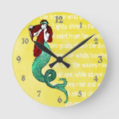 zeemeermin ronde klok (Voorkant)