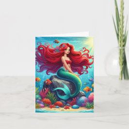 Zeemeermin rood haar