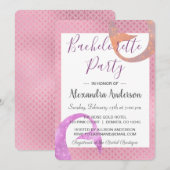 Zeemeermin Roos Gouden Sparkle Bachelorette Party Kaart (Voorkant / Achterkant)