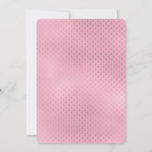 Zeemeermin Roos Gouden Sparkle Bachelorette Party Kaart (Achterkant)