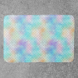 Zeemeermin roze blauw badmat