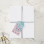 Zeemeermin roze goud onder het Zeeen Baby shower Cadeaulabel (Met Touw)