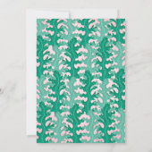 Zeemeermin roze onder het Zee Baby Shower Uitnodig Kaart (Achterkant)