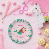 Zeemeermin roze onder het Zee verjaardagsfeestje Papieren Bordje (Feest)