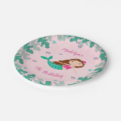 Zeemeermin roze onder het Zee verjaardagsfeestje Papieren Bordje (Gekanteld)