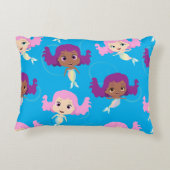 Zeemeermin Roze Paarse Blauw Patroon Accent Kussen (Achterkant)