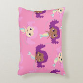 Zeemeermin Roze Paarse Patroon Accent Kussen (Voorkant(Verticaal))