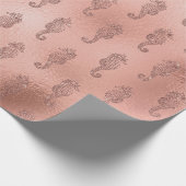 Zeemeermin Roze Rose Goud Roze Prinses Zeepaardje Cadeaupapier (Hoek)