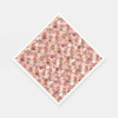 Zeemeermin roze roze roze roodbruine roze koper servet (Hoek)