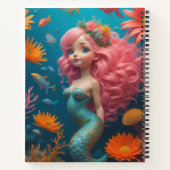 Zeemeermin roze schattig notitieboek (Achterkant)