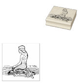 zeemeermin rubberen stempel (Gestempeld)