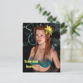 Zeemeermin 's nachts briefkaart (Staand voorkant)