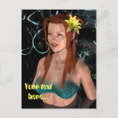 Zeemeermin 's nachts briefkaart (Voorkant)