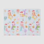Zeemeermin Santa Pattern Christmas Tissuepapier<br><div class="desc">Dit schattige Santa Mermaid patroonweefselpapier is een geweldige aanvulling op elk onder het zee kerstfeest. U kunt een Afro-Amerikaans zeemeerminpatroon inschakelen met de bewerkingsoptie. Als u de achtergrondkleur wilt wijzigen,  klikt u op "Bewerken met behulp van het Ontwerpgereedschap".</div>