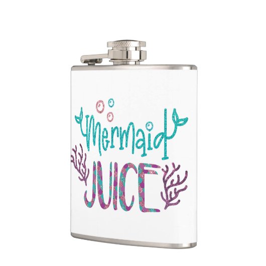 Zeemeermin Sap Glitter Handgeschreven Grappig Heupfles (Links)