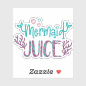 Zeemeermin Sappen Waterfles Grappig Drinken Sticker (Vel)