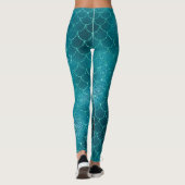 Zeemeermin schaalblauw leggings (Achterkant)