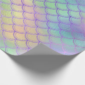 Zeemeermin schaalt eenhoorn vrij roze Paarse munt Cadeaupapier (Hoek)