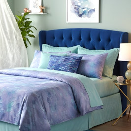 Zeemeermin Schalen Blauw accent kussen