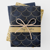 Zeemeermin Schalen en Gouden Glitter Wrapper Papie Inpakpapier Vel (In situ)