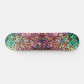 Zeemeermin Schalen Girly Glitter Groen Paarse Chiq Persoonlijk Skateboard (Horizontaal)