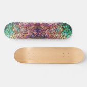 Zeemeermin Schalen Girly Glitter Groen Paarse Chiq Persoonlijk Skateboard (Horizontaal)