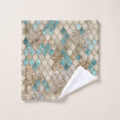 Zeemeermin schalen Glam #10 (Faux Glitter) #decor  Bad Handdoek (Wasdoekje)