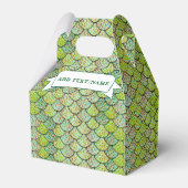 Zeemeermin schalen Groen Patroon Aangepaste naam Bedankdoosjes (Achterkant)