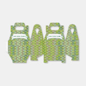 Zeemeermin schalen Groen Patroon Aangepaste naam Bedankdoosjes (Uitgevouwen)