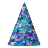 Zeemeermin schalen patroon kleine meisjes verjaard feesthoedjes (Links)