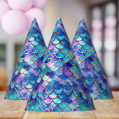 Zeemeermin schalen patroon kleine meisjes verjaard feesthoedjes