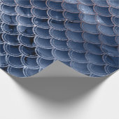 Zeemeermin Schalen Roze Rose Glitter Blauw Navy Br Cadeaupapier (Hoek)