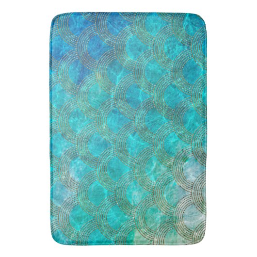 Zeemeermin Schalen Strand Zomer Water Zee Plezier Badmat (Voorkant Verticaal)